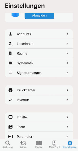 App Startseite